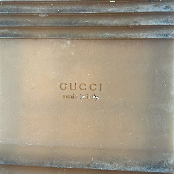 Gucci Angelina GG Canvas Monogram Print Platform Slides Brown Size 38.5 - Picture 9 of 9